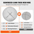 Fire Pit Spark Screen Round 36", Reinforced Heavy Duty Steel Metal Cover, Outdoor Firepit Lid, Easy - Opening Top Screen Covers Round with Ring Handle for Outdoor Patio Fire Pits Backyard | Outdoorium