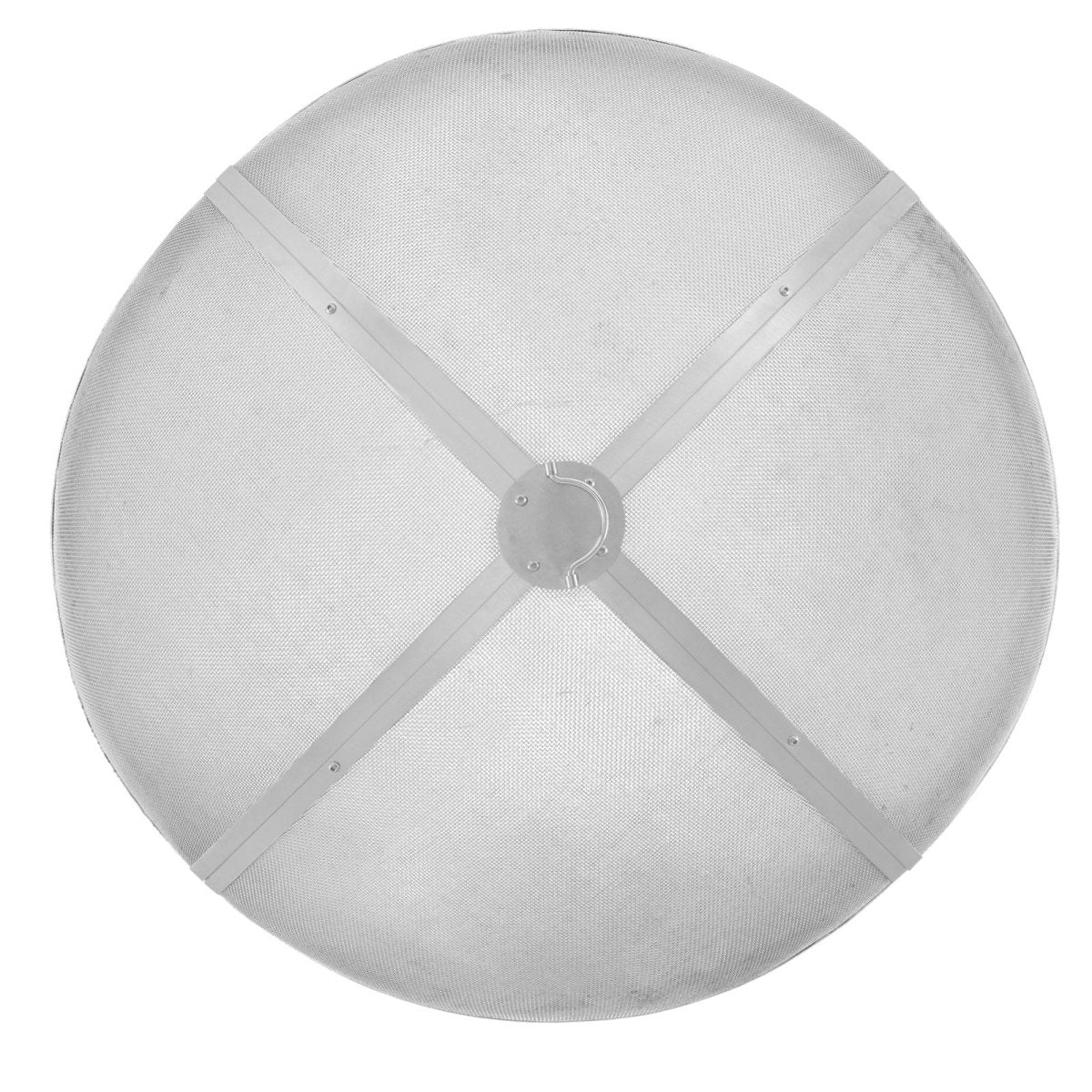 Fire Pit Spark Screen Round 40", Reinforced Heavy Duty Steel Metal Cover, Outdoor Firepit Lid, Easy - Opening Top Screen Covers Round with Ring Handle for Outdoor Patio Fire Pits Backyard | Outdoorium