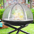 Firepit Spark Screen Lid, 40" Diameter, Outdoor Firepit Ring Cover Round Accessories, Fire Pit Metal Cover, Easy - Opening Stainless Steel Fire Ring Covers for Outdoor Patio Fire Pits Backyard | Outdoorium