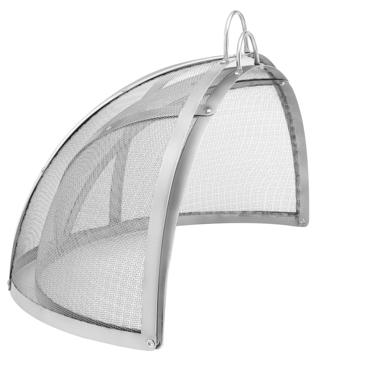 Firepit Spark Screen Lid, 40" Diameter, Outdoor Firepit Ring Cover Round Accessories, Fire Pit Metal Cover, Easy - Opening Stainless Steel Fire Ring Covers for Outdoor Patio Fire Pits Backyard | Outdoorium