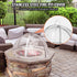 Firepit Spark Screen Lid, 40" Diameter, Outdoor Firepit Ring Cover Round Accessories, Fire Pit Metal Cover, Easy - Opening Stainless Steel Fire Ring Covers for Outdoor Patio Fire Pits Backyard | Outdoorium