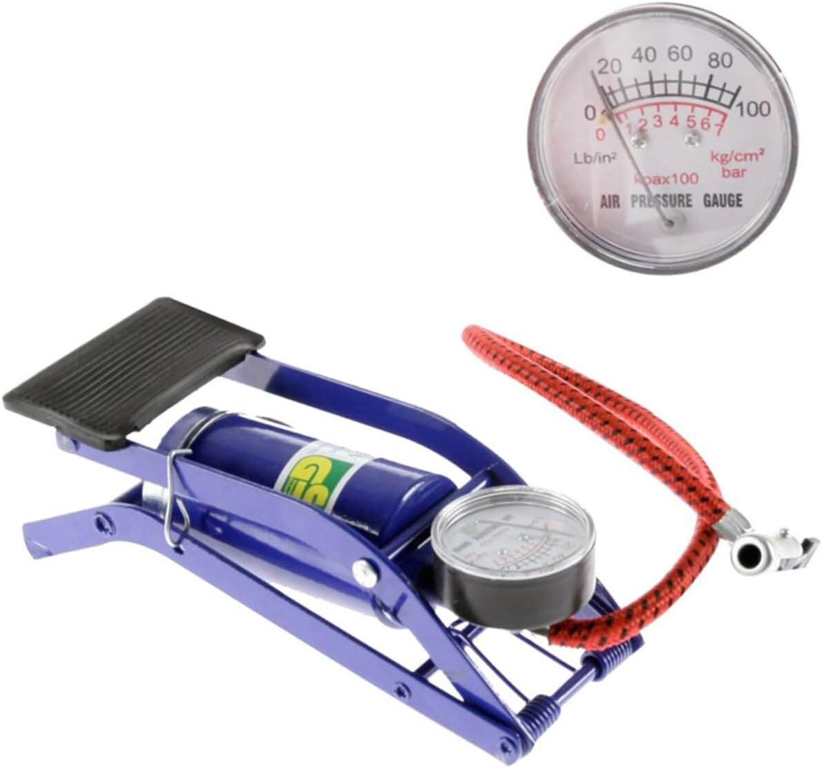 Foot Air Pump High Pressure Gauge Tyre Tire Inflator Air Bed Bike Ball | Outdoorium