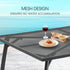 FORTIA 7pc Outdoor Dining Furniture Set, Rectangular Table and Chairs Setting for Outside | Outdoorium