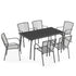 FORTIA 7pc Outdoor Dining Furniture Set, Rectangular Table and Chairs Setting for Outside | Outdoorium