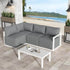 Four - Seat Alfresco Harmony Set – Charcoal Grey - Outdoorium