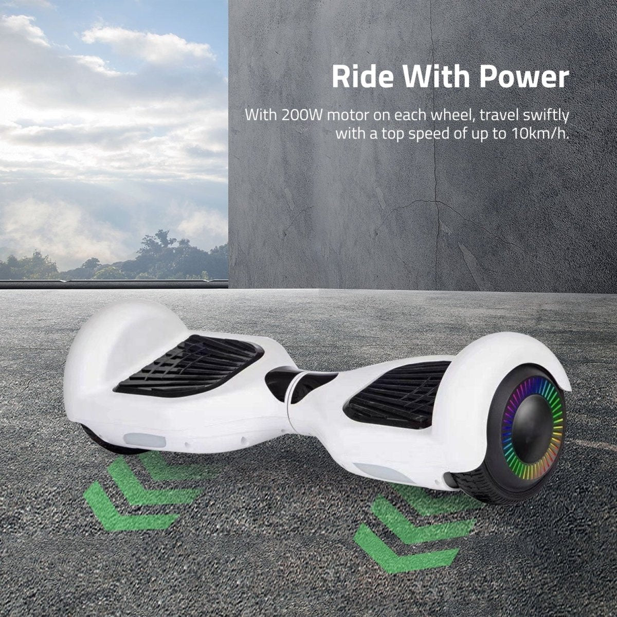 Funado Smart - S RG1 Hoverboard White - Outdoorium