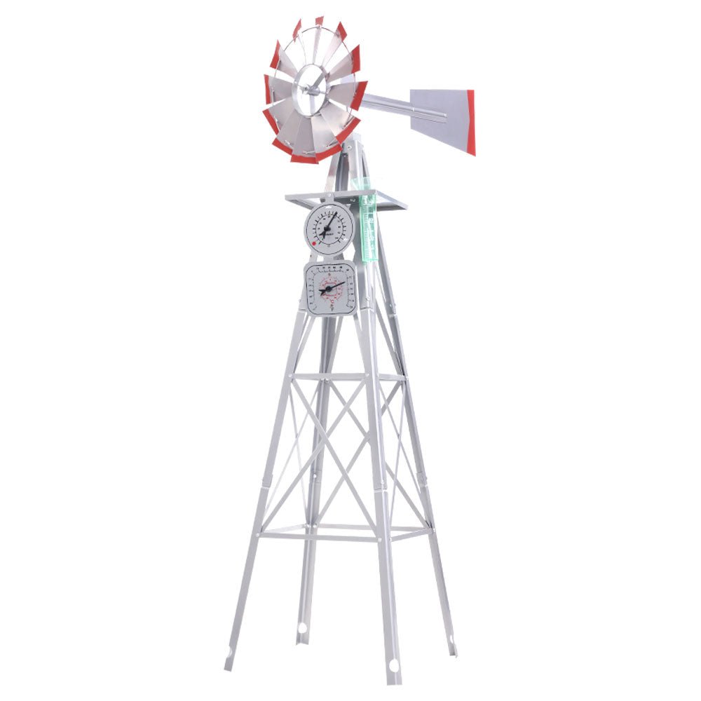 Garden Windmill 4FT 146cm Metal Ornaments Outdoor Decor Ornamental Wind Will - Outdoorium