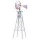 Garden Windmill 8FT 245cm Metal Ornaments Outdoor Decor Ornamental Wind Will | Outdoorium