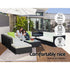Gardeon 11-Piece Modular Wicker Outdoor Sofa Set - Black