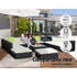 Gardeon 13-Piece 11-Seater Modular Wicker Outdoor Sofa Set - Black