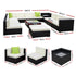 Gardeon 13-Piece Outdoor Wicker Sofa Set | Modular Lounge Setting | Furniture > Outdoor