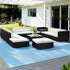 Gardeon 13-Piece Outdoor Wicker Sofa Set | Modular Lounge Setting | Furniture > Outdoor