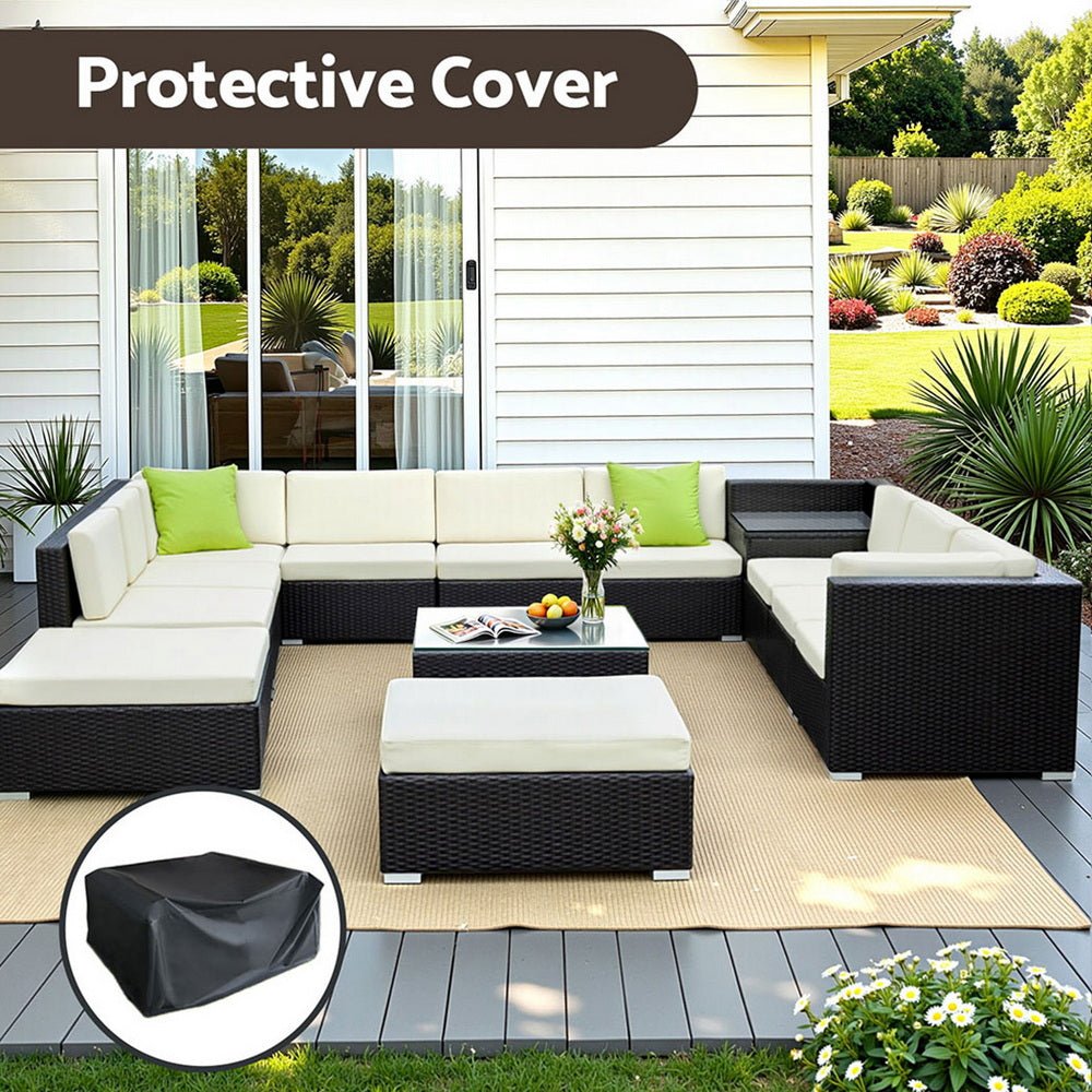 Gardeon 13-Piece Outdoor Wicker Sofa Set | Modular Lounge Setting | Furniture > Outdoor