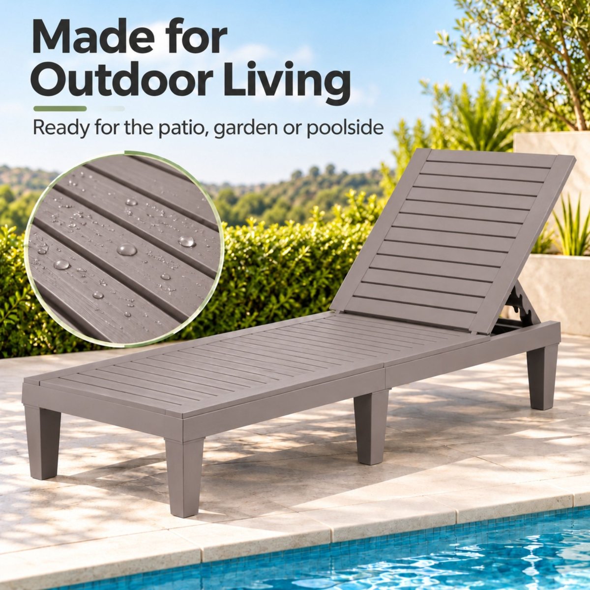 Gardeon 2-Pack Adjustable Sun Loungers - Brown – product gallery image 9