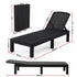 Gardeon folding rattan sun loungers in black - view 3
