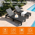 Gardeon folding slatted sun loungers in black - view 5