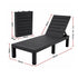 Gardeon folding slatted sun loungers in black - view 3