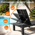 Gardeon folding slatted sun loungers in black - view 6
