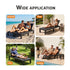 Gardeon folding slatted sun loungers in black - view 9