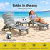 Gardeon 2-Pack Folding Sun Loungers with Wheels - Grey – product gallery image 5