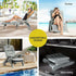 Gardeon 2-Pack Folding Sun Loungers with Wheels - Grey – product gallery image 6