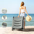 Gardeon 2-Pack Folding Sun Loungers with Wheels - Grey – product gallery image 7