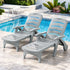 Gardeon grey folding sun loungers set of two - additional product image 2