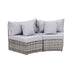 Gardeon 2 PCS Outdoor Sofa Set Rattan Modular Chair Garden Patio Furniture Grey | Furniture > Outdoor > Outdoor Sofas & Lounge Sets