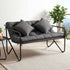 Gardeon 2-Seater Garden Bench with Cushion 118cm - Black