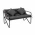 Gardeon 2-Seater Garden Bench with Cushion 118cm - Black