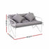 Gardeon 2-Seater Garden Bench with Cushion 118cm - Grey