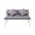 Gardeon 2-Seater Garden Bench with Cushion 118cm - Grey