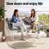 Gardeon 2-Seater Garden Bench with Cushion 118cm - Grey