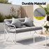 Gardeon 2-Seater Garden Bench with Cushion 118cm - Grey