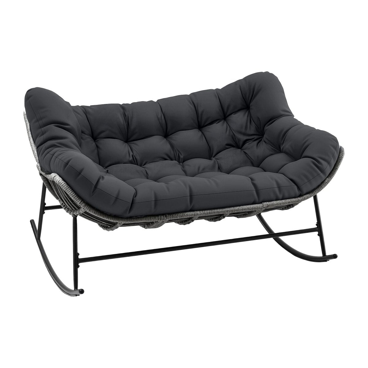 Gardeon rocking loveseat padded cushion detail