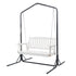 Gardeon 2-Seater Wooden Outdoor Swing Chair with Stand – White – view 8
