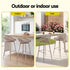 Gardeon 2PC Outdoor Bar Stools Plastic Metal Dining Chair Patio Furniture Coffee | Furniture > Bar Stools & Chairs > Table & Bar Stools