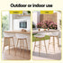 Gardeon 2PC Outdoor Bar Stools Plastic Metal Dining Chair Patio Furniture White | Furniture > Bar Stools & Chairs > Table & Bar Stools