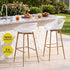 Gardeon 2PC Outdoor Bar Stools Plastic Metal Dining Chair Patio Furniture White | Furniture > Bar Stools & Chairs > Table & Bar Stools