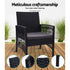 Gardeon 2PC Outdoor Dining Chairs Patio Furniture Wicker Lounge Chair Garden | Furniture > Outdoor