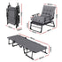 Gardeon grey folding sun lounger adjustable recliner view