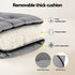 Gardeon sun lounger steel frame and fabric detail