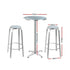 Gardeon 3 - Piece Outdoor Bar Set Bistro Table Stools Adjustable Round Cafe | Outdoorium