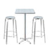 Gardeon 3 - Piece Outdoor Bar Set Bistro Table Stools Adjustable Square Cafe | Outdoorium