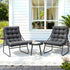 Gardeon 3-Piece Outdoor Bistro Set – Black & Grey