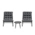 Gardeon 3-Piece Outdoor Bistro Set – Black & Grey – view 3
