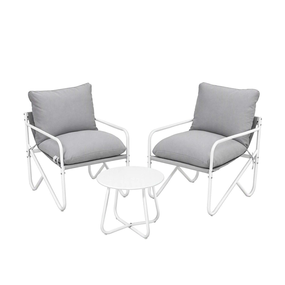 Gardeon round steel outdoor coffee table