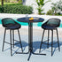 Gardeon 3PC Outdoor Bar Set Stools Dining Chairs Table Patio Furniture Bistro Set Black | Outdoorium