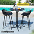 Gardeon 3PC Outdoor Bar Set Stools Dining Chairs Table Patio Furniture Bistro Set Black | Furniture > Outdoor > Outdoor Dining Sets