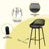 Gardeon 3PC Outdoor Bar Set Stools Dining Chairs Table Patio Furniture Bistro Set Black | Outdoorium